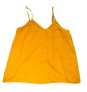 Unbranded Orange Button Tank Top Blouse Yellow Size L thumbnail 4