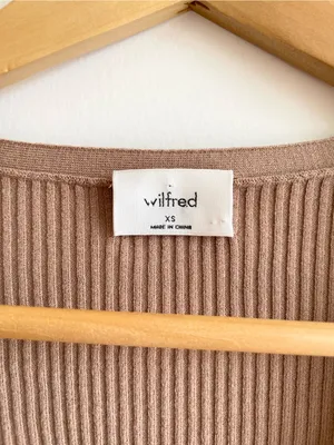 Aritzia Wilfred Open Front Clasp Cardigan Sweater Sz XS Ribbed Y2K 90s thumbnail 3