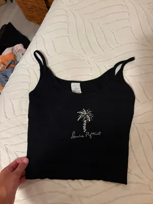 Sparkle Palm Tank Black thumbnail 3
