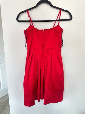 Ruby Rox Red Spaghetti Strap Ruched Empire Waist Mini Dress Size 3 thumbnail 4