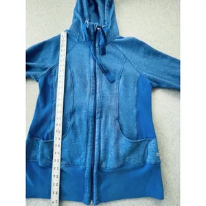 Active‎ Life Women's Long Hoodie Coat XXL Blue Fleece Lined Pockets Open Front thumbnail 7