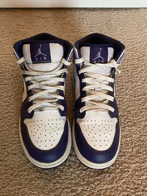 Nike Jordan 1 Mid Blueberry Youth Size 6.5 Women’s Size 8 thumbnail 2