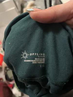 aerie Dark Green High-Waist Leggings thumbnail 3