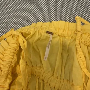 Free People Gabby Tube Top Yellow Tie Elastic Size L thumbnail 8