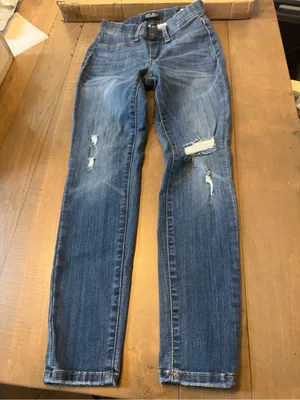 Judy Blue Size 1 25 Slighly Distressed Pull On Stretchy Jeans Skinny thumbnail 4