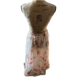 Nylon Apparel Floral Backless Maxi Dress – Size L White Size L thumbnail 9