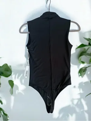 Everlane NWT Luster Mockneck Tank Bodysuit XS thumbnail 2
