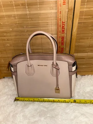 Michael Kors Mercer tote bag Pebble Leather Pink, White Beige Purse handbag thumbnail 10