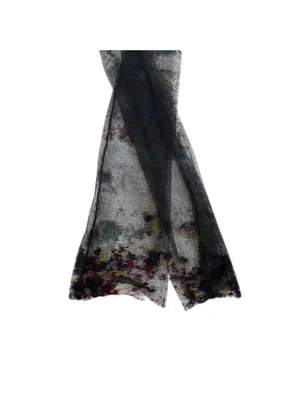 BLACK Mesh Long Opera Ruched Over The Elbow Showgirl Gloves NEW thumbnail 6