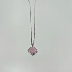 Kendra Scott Mallory Silver Pendant Healing Rose Quartz Necklace thumbnail 9