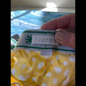 Aerie Women's Yellow Polka Dot Boxer Shorts size Medium thumbnail 4