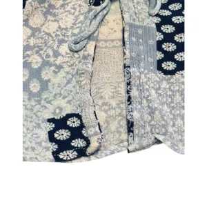 Dainty Hooligan Blue Patchwork Print Off Shoulder Crop Top‎ Boho Festival Small thumbnail 9