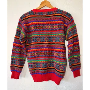 Vtg 80s 90s‎ Paul Harris Coogi Style Bright Geometric Pattern Knit Sweater Small thumbnail 2