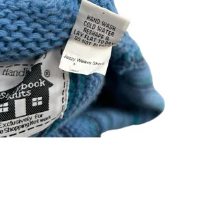 Storybook Knits Jazzy Weave Shrug Sweater Blue Striped Knit Cardigan Size‎ Large thumbnail 9