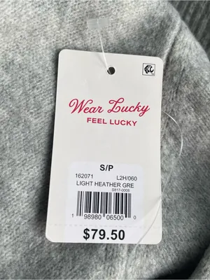 Lucky Brand Cloud Soft Off The Shoulder Heather Gray Sweater Small NWT thumbnail 6