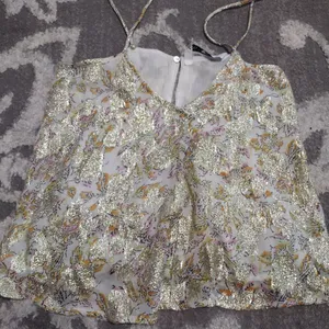 Zara gold foiled Cami Top thumbnail 3