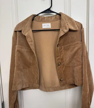 Cropped Corduroy Shacket   thumbnail 1