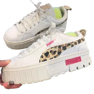 Puma Mayze Sneakers Womens 6.5 White Leopard Pink Platform Streetwear 392064-01 thumbnail 1