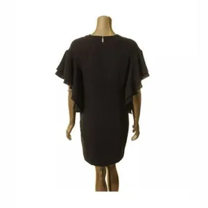 Lauren Ralph Lauren Elegant Black Flutter Sleeve Cocktail Dress V-Neck Evening‎ thumbnail 2