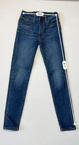 Frye Women's Addie Skinny Straight Leg Mid-Rise Dark Wash Jeans Size 27 thumbnail 1
