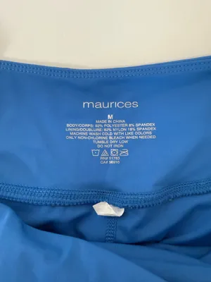 Maurices High Rise Crossover Flyaway Shorts Blue 3” Pull On Athleisure thumbnail 6