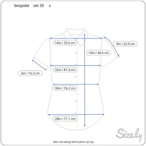 Skirt set swing skirt button up top Gray thumbnail 2