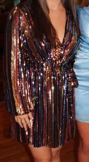 Anna Rae Sequin Stripe Mini Dress thumbnail 2