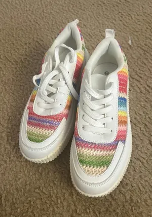Lasheelah fun sneakers multicolor 8.5 8 1/2 unused White thumbnail 1