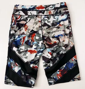 Free People Movement Daybreak Green Camo Reversible Bike Shorts Size S thumbnail 2