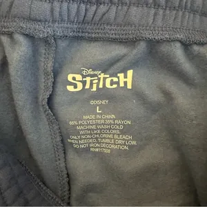Disney Stitch Christmas pajama sweatpants wide leg size large tall thumbnail 9
