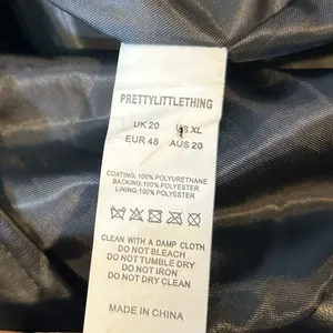 NWT PrettyLittleThing Black Faux Leather PU Biker/Moto Jacket Plus Size XL thumbnail 9