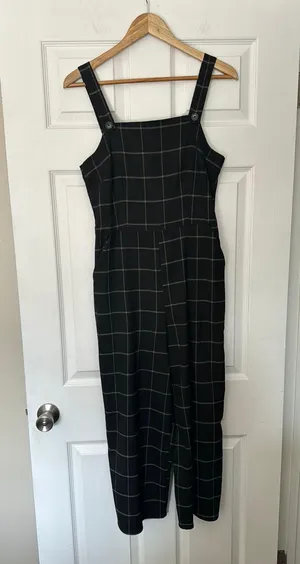 Black And White Windowpane Jumpsuit thumbnail 1