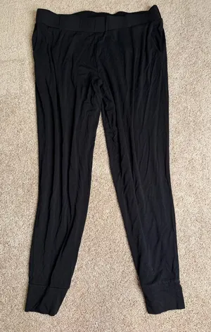 Hatch Black Jogger Pants Maternity Stretch Rayon Pull On Lounge Size 3 Large‎ thumbnail 1