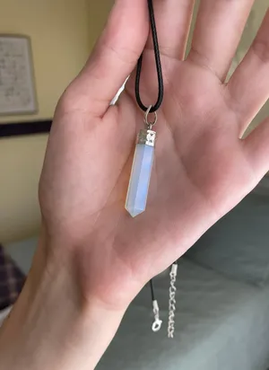 Clear Quartz Point Necklace Silver thumbnail 1