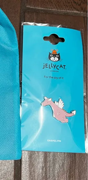 Jellycat London Duskrise Pink Rose Dragon Enamel Collectible Pin thumbnail 1