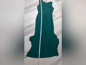 Lulus NWT Women XL Emerald Exquisite Refinement Backless Bow Ruffled Maxi Dress thumbnail 9