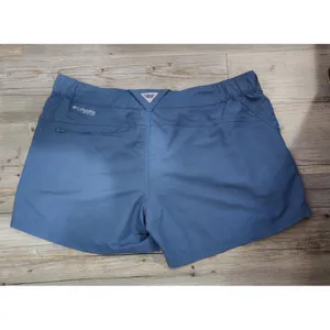 Columbia PFG Omni‎ Shade Women's XL Blue Fishing Shorts Utility Zip Pockets thumbnail 6