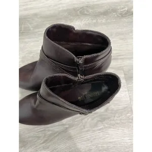 London Fog Faux Leather Women's Brown Ankle Boots with Side Zip thumbnail 12