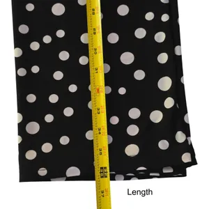 Retro Y2K Vintage Metrowear Black Polka Dot‎ Stretch Maxi Long Flare Skirt 3X thumbnail 8