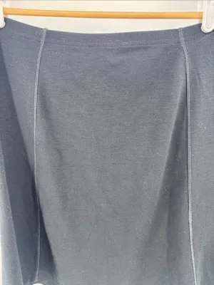 Smartwool Black A-Line merino wool knee length skirt L casual layering office thumbnail 4