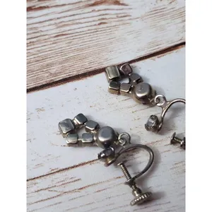 Vintage Screw On Earrings - 1 & 1/8" Dangle thumbnail 3