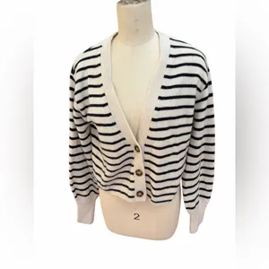 Reformation Black and White Striped Sweater cashmere size‎ xs thumbnail 3