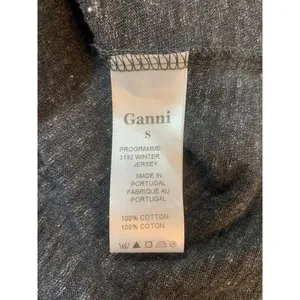 Ganni Anthropologie Winter Jersey Knit Dress Womens Small‎ Gray Dark Academia thumbnail 6