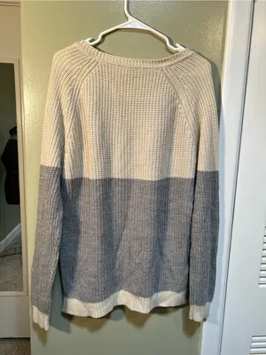 RD Style Stitch Fix Women’s Size Large Wilkes Colorblocked Raglan Sweater Gray thumbnail 6