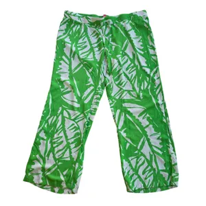 Lilly Pulitzer for Target Green Tropical Palm Leaf Wide Leg Beach Pants XXL thumbnail 2