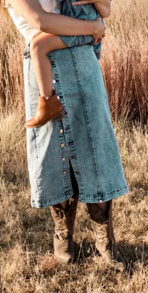 Jean midi Amazon skirt thumbnail 1