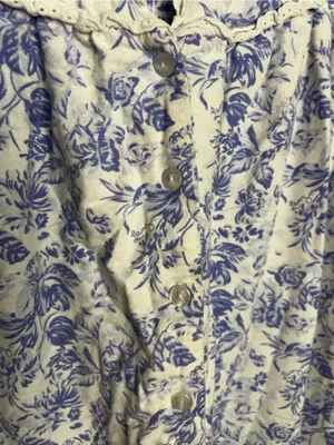 Lanz of Salzburg Cotton Flannel Tyrolean Purple Floral Cottagecore Nightgown thumbnail 5