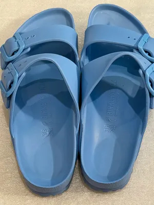 Birkenstock Sky Blue Double-Strap Slide Sandals thumbnail 3