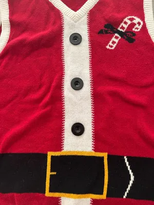 Santa Ugly Christmas Sweater Vest Women Size Small Tacky Christmas Santa Costume thumbnail 4