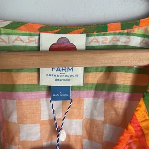 NEW Farm Rio x Anthropologie Bell-Sleeve Wrap Top Large thumbnail 7